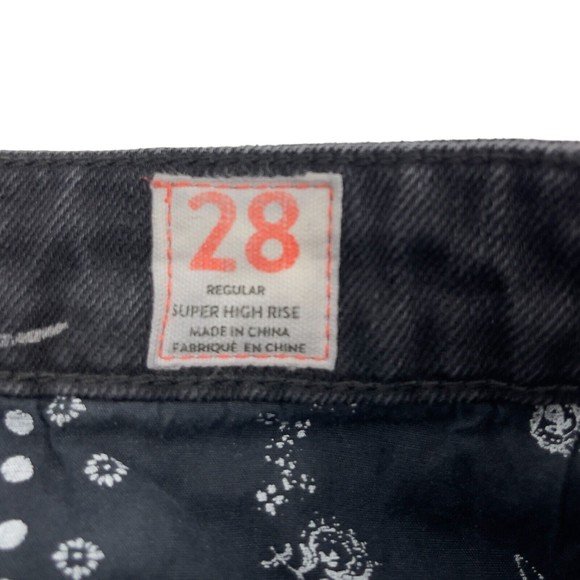 Free People Womens Dont Get Me Wrong Skirt Button Front High Waisted Black 28 - Picture 4 of 10